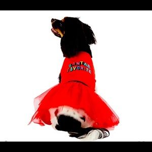NWOT Adorable Holiday Pet Dress (Size: MED) RED